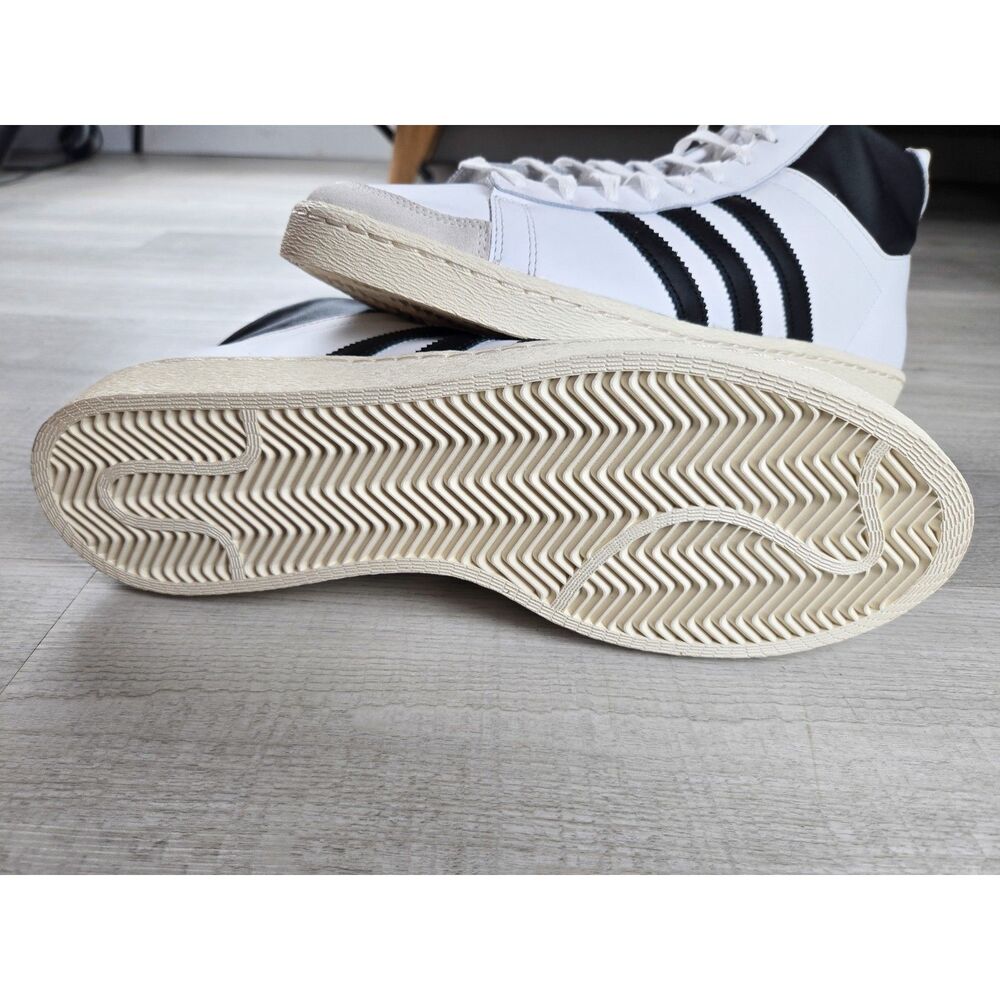 adidas Originals Abdul-Jabbar Hi White Core Black High Top Shoes Mens 14 NWT - Picture 6 of 10